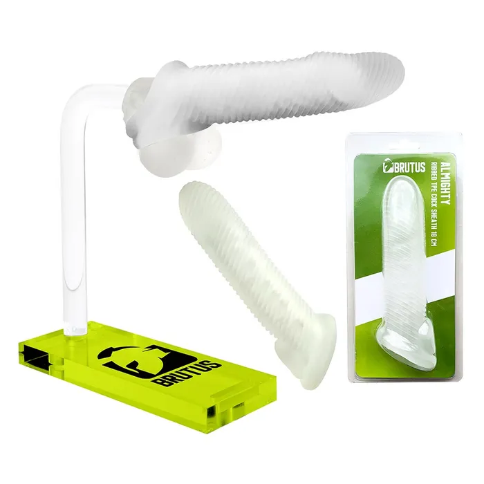 Brutus Brutus - Almighty - Penis Sleeve - 18 cm - Transparant | Male Sex Toys