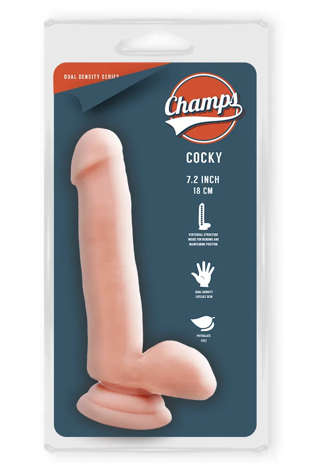 Champs Dildos | Champs - Cocky - Dual Density Dildo 8 x 3,1 cm - Lichte Huidskleur