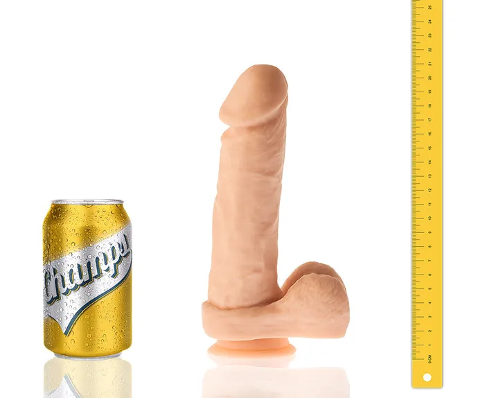 Champs Ribly Original Dildo 21 x 4 cm Lichte Huidskleur Champs Dildos