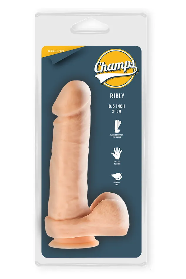 Champs - Ribly - Original Dildo - 21 x 4 cm - Lichte Huidskleur | Champs Dildos