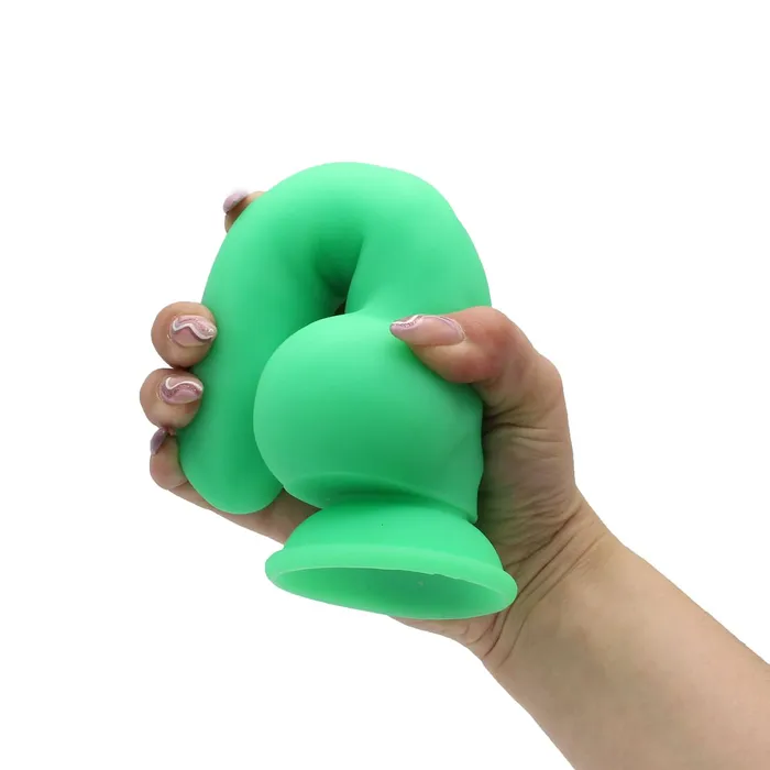 DeLuxe Pure Nature Neo Colours - Siliconen Dildo - 23 x 4.1 cm - Groen | Chisa Female Sex Toys