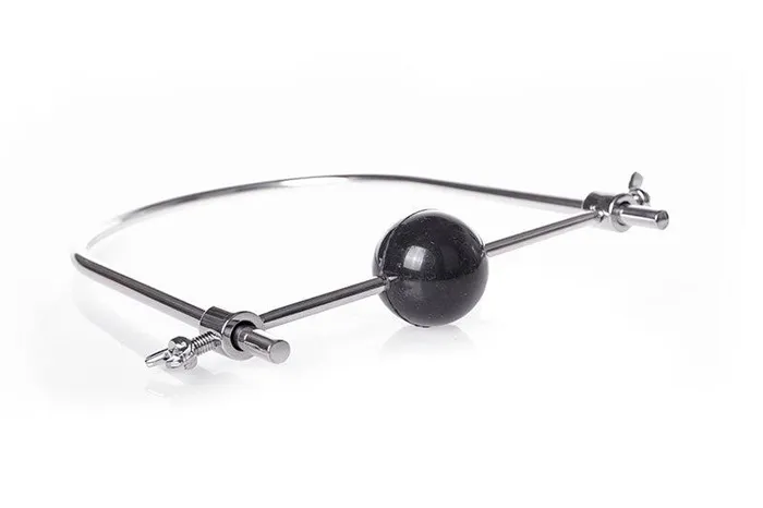 Dildos Kiotos Steel Metalen mond klem Met schroeven En rubber bal 40 mm Kiotos