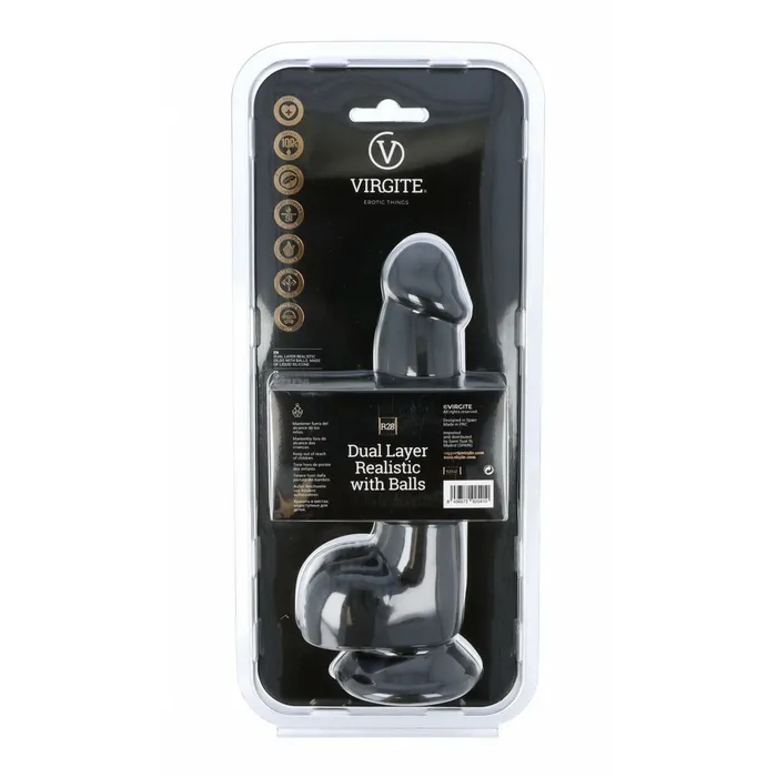 Dildos | Virgite Dildo Realistico Virgite R28 Nero 20 cm Dildos | Virgite Dildo Realistico Virgite R28 Nero 20 cm