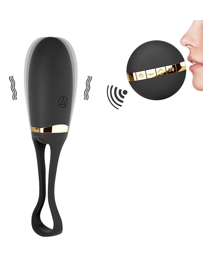 Dorcel Vibrators | Dorcel - Secret Delight - Vibrerend Ei - Met Voice Control - Zwart