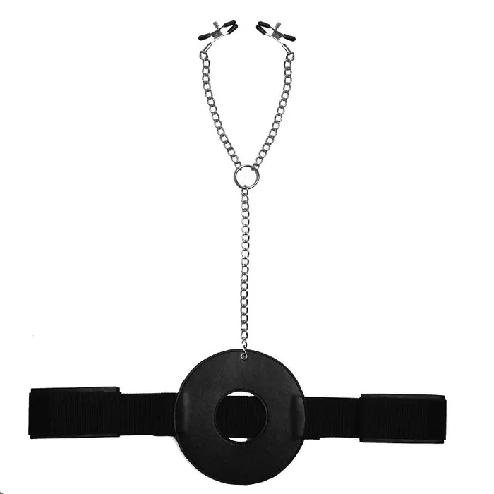 Female Sex Toys | XR Brand Detained Restraint System With Nipple Clamps