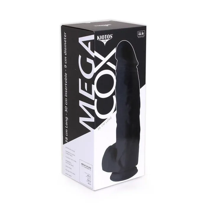 Kiotos Cox - Mega Dildo XXL 38 x 8.5 cm - Zwart | Kiotos COX Dildos