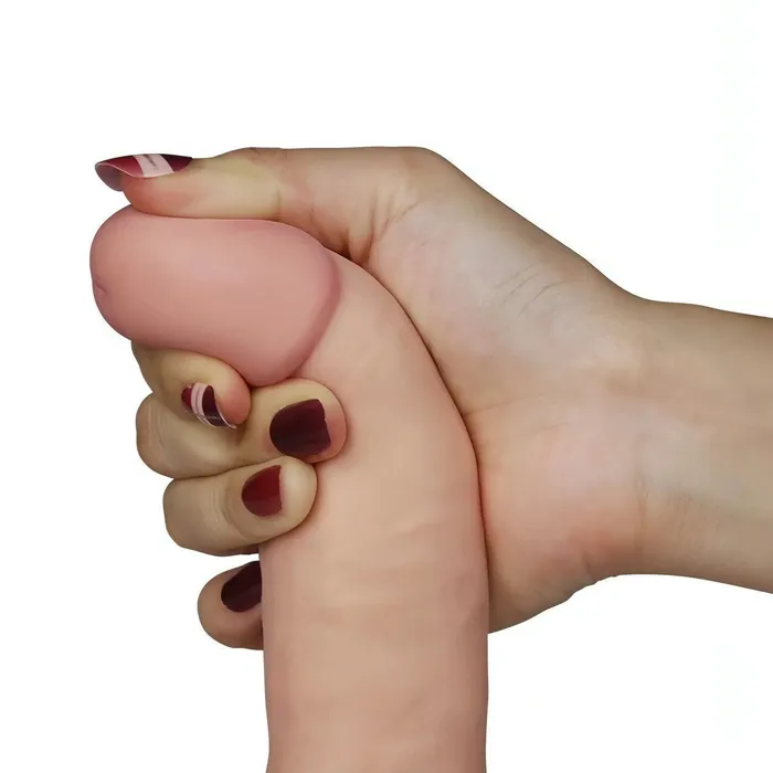 Lovetoy Male Sex Toys | Fallo Realistico 18 cm con Ventosa 100% Ultra Soft, Vibrazione comandata con telecomando - 7.5'' Rosa Carne