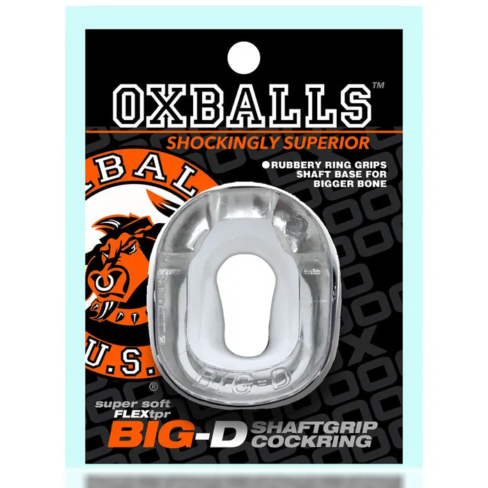 Male Sex Toys | Oxballs (D) Oxballs - Big-D Shaft Grip Cockring - Transparant