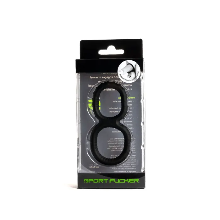 Male Sex Toys | Sport Fucker Sport Fucker - Enigma Ring - Siliconen Cockring - Zwart