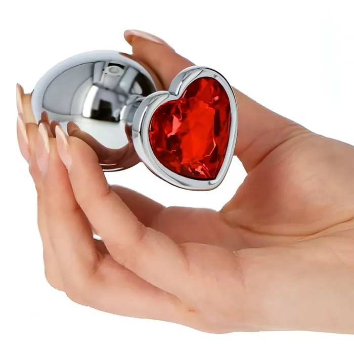 Male Sex Toys Toyz4lovers Plug anale in metallo con swarovsky a forma di cuore Rosso Extra Large Male Sex Toys Toyz4lovers Plug anale in metallo con swarovsky a forma di cuore Rosso Extra Large