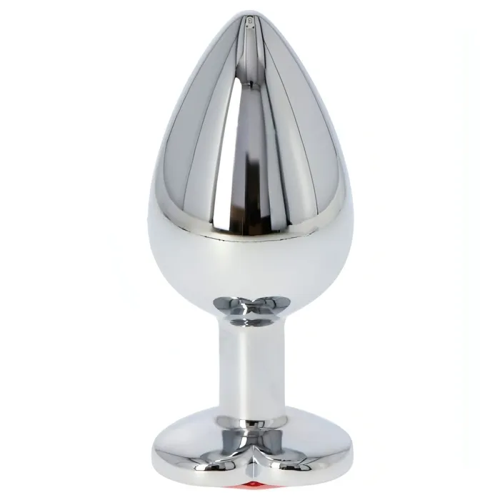 Male Sex Toys | Toyz4lovers Plug anale in metallo con swarovsky a forma di cuore - Rosso, Extra Large