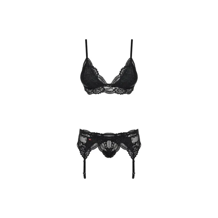 Obsessive Set di Lingerie con Pizzo Obsessive 810-SEG-1 Nero S/M | Anal Obsessive Set di Lingerie con Pizzo Obsessive 810-SEG-1 Nero S/M | Anal
