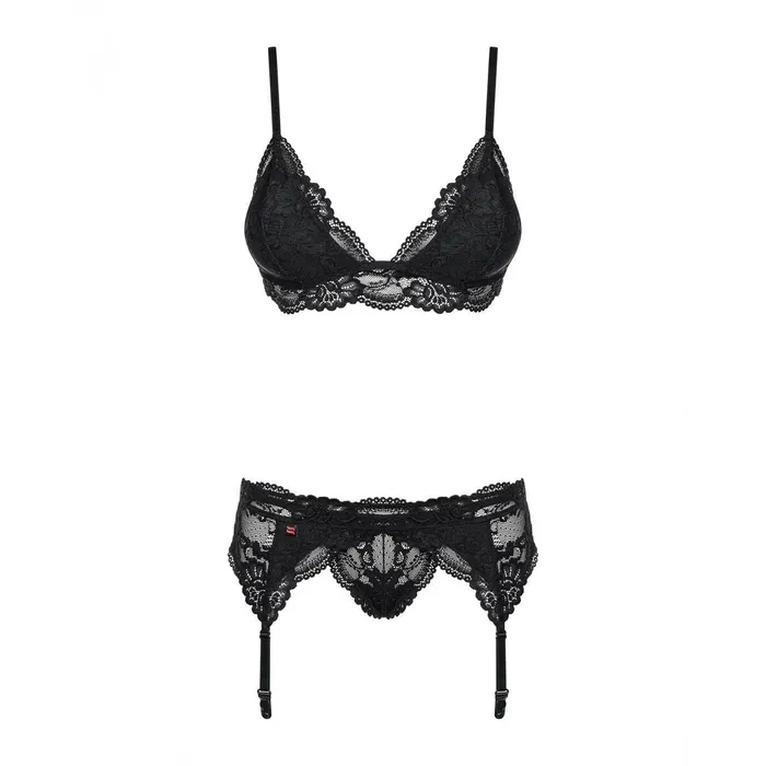 Obsessive Set di Lingerie con Pizzo Obsessive 810-SEG-1 Nero S/M | Anal Obsessive Set di Lingerie con Pizzo Obsessive 810-SEG-1 Nero S/M | Anal