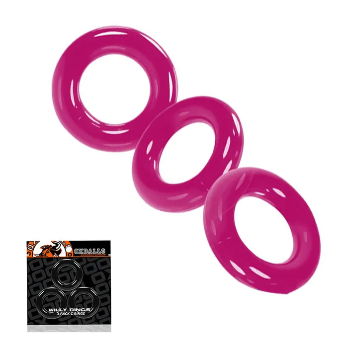 Oxballs (D) Vibrators | Oxballs - Willy - Cockring - 3 stuks - Hot Pink Oxballs (D) Vibrators | Oxballs - Willy - Cockring - 3 stuks - Hot Pink