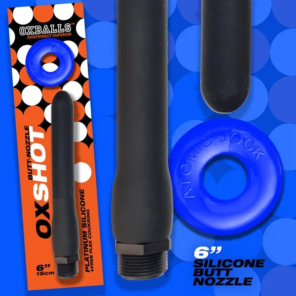 Oxballs - Ox Shot - Siliconen Anaal Douche - Lengte 15 cm - Gratis Rubberen Cockring | Oxballs Male Sex Toys