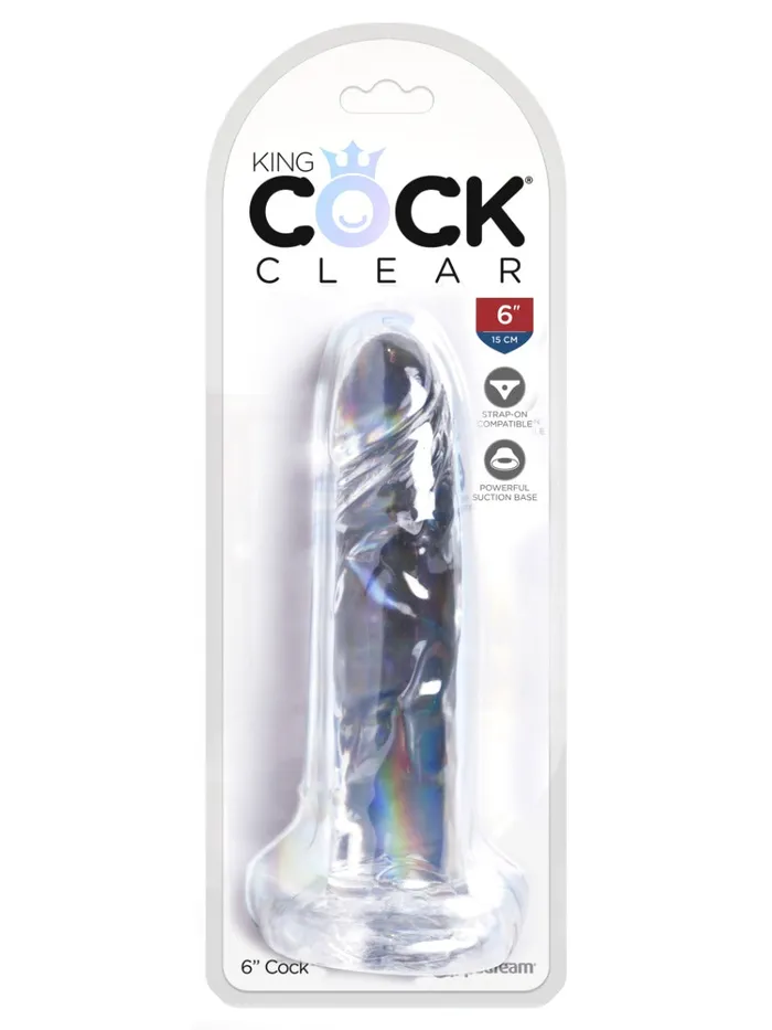 Pipedream Dildos | Pipedream - King Cock - Dildo - 15 cm - Transparant