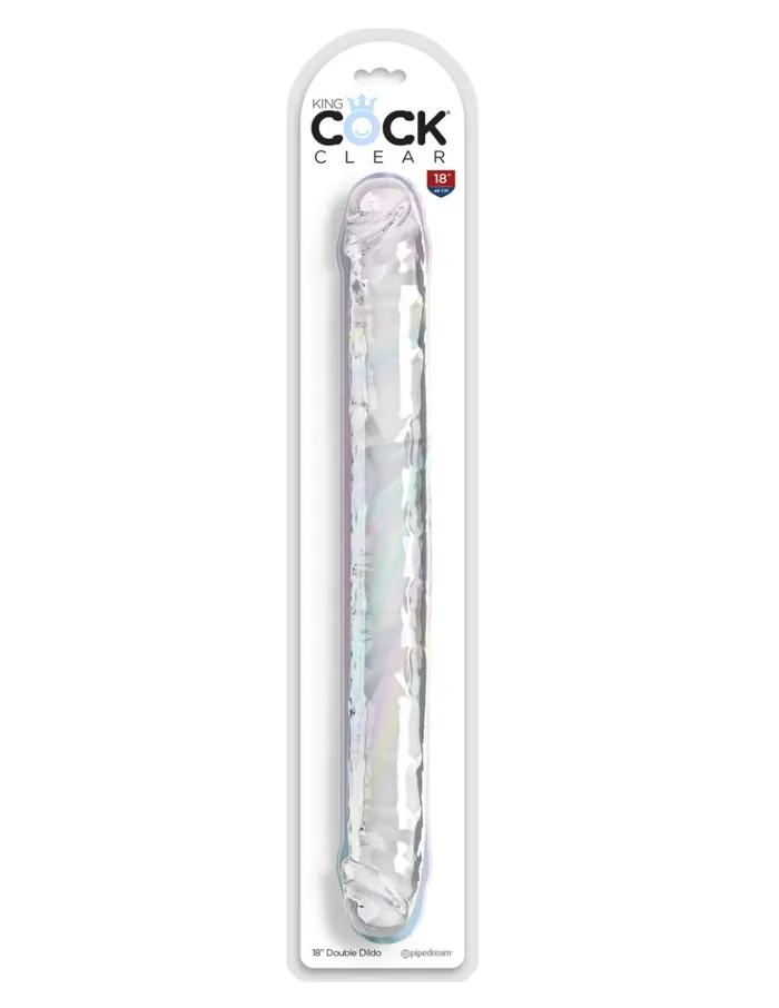 Pipedream Dildos | Pipedream - King Cock - Dubbele Dildo - 45,5 cm - Transparant