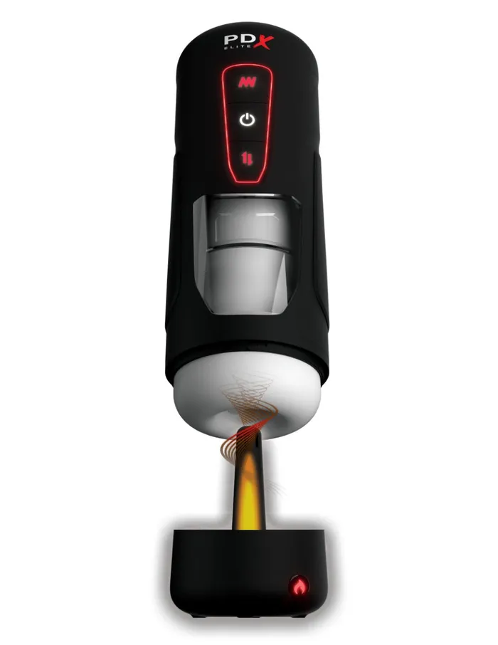 Pipedream Male Sex Toys | Pipedream - PDX Elite Milk Me Hotter - Verwarmende Masturbator - Zwart