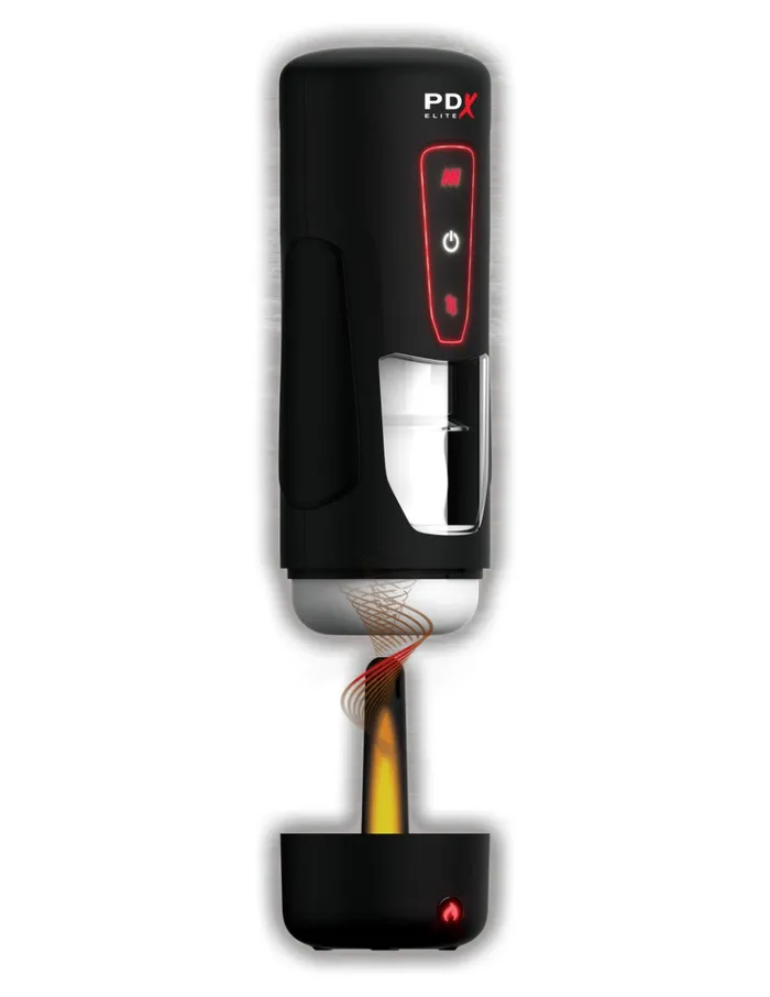 Pipedream Male Sex Toys | Pipedream - PDX Elite Milk Me Hotter - Verwarmende Masturbator - Zwart