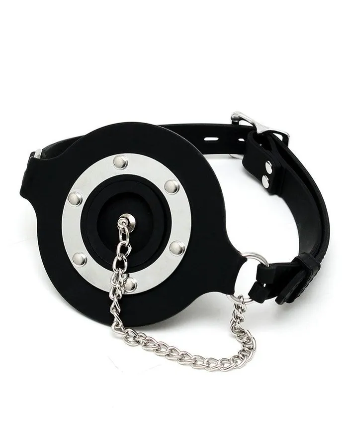 Rimba Bondage Play Rimba - Siliconen Mondknevel - Gag Met gootsteen stop - Zwart | Vibrators