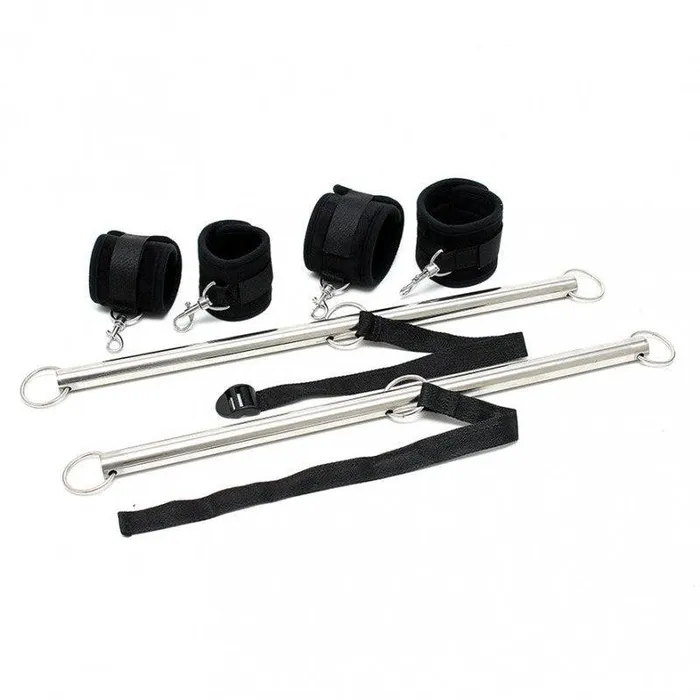 Rimba - Dubbele Spreader bar Met Zachte Boeien - Zwart | Rimba Bondage Play Vibrators Rimba - Dubbele Spreader bar Met Zachte Boeien - Zwart | Rimba Bondage Play Vibrators