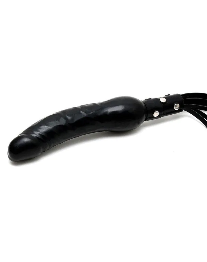 Rimba - Leren Zweep Met Siliconen Dildo | Rimba Dildos