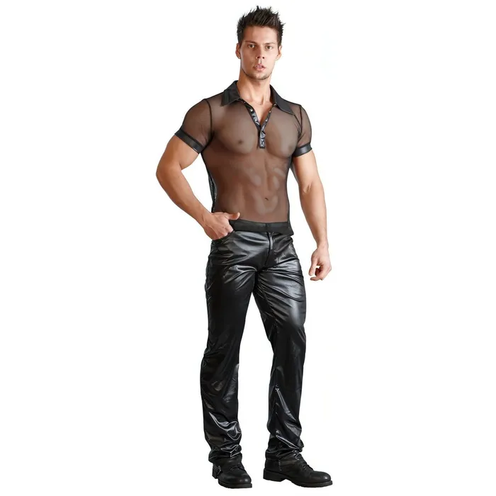 Svenjoyment Male Sex Toys | Pantalone da Uomo lungo - Nero lucido, XL