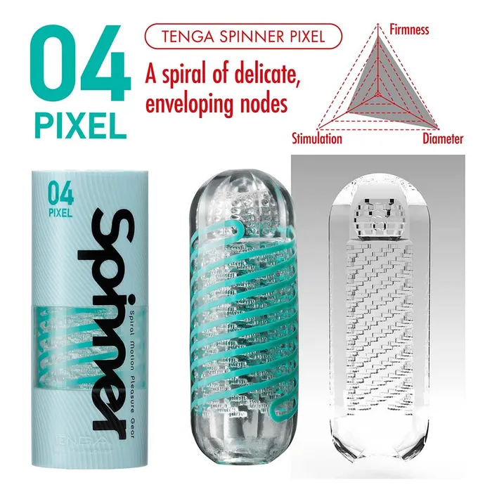 Tenga - Spinner Pixel Masturbator - Transparant | Tenga Male Sex Toys Tenga - Spinner Pixel Masturbator - Transparant | Tenga Male Sex Toys