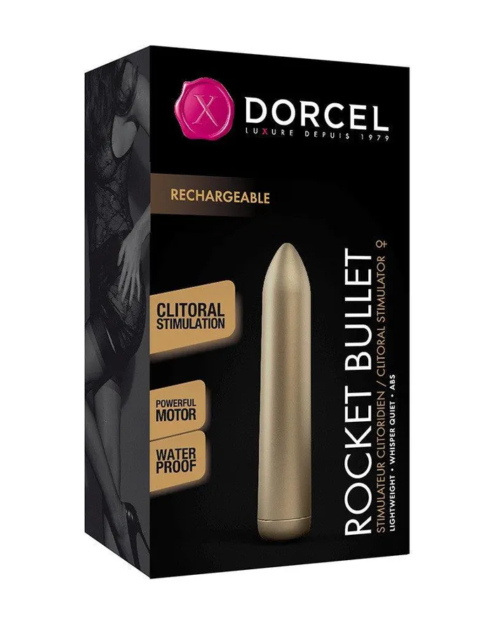 Vibrators | Dorcel - Rocket Bullet Gold - Oplaadbare Vibrator Met 16 vibratie standen - Dorcel Vibrators | Dorcel - Rocket Bullet Gold - Oplaadbare Vibrator Met 16 vibratie standen - Dorcel