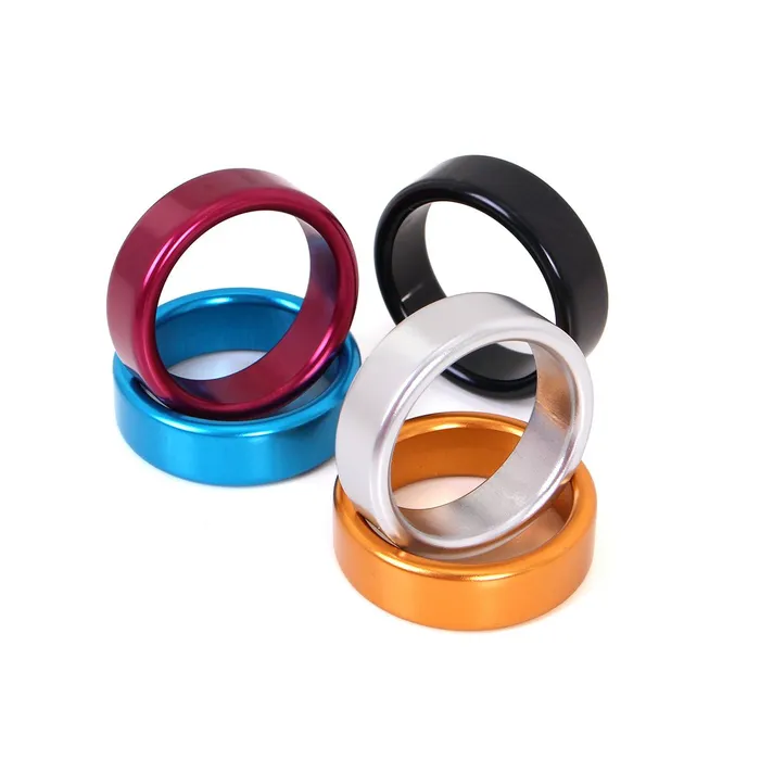 Vibrators | Kiotos Kiotos - Aluminium Lichtgewicht Cockring - Zwart