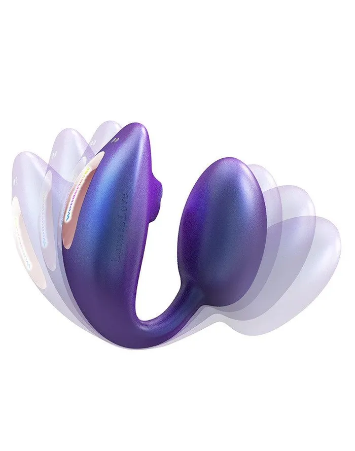 Vibrators | Love to Love - Wonderlover - Luchtdruk Vibrator en G-spot Vibrerend Eitje - Paars - Love to Love
