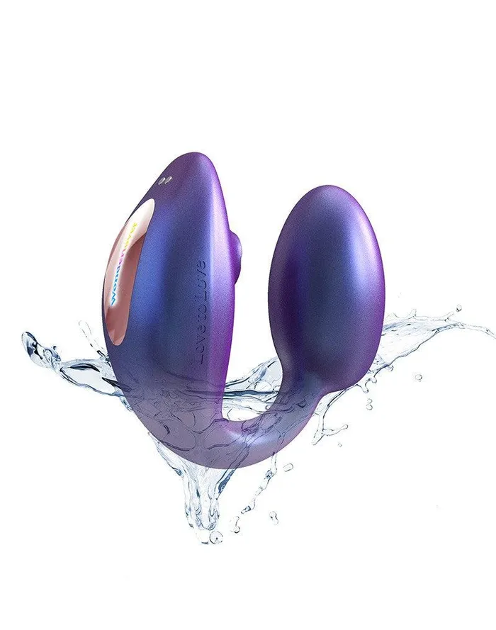 Vibrators | Love to Love - Wonderlover - Luchtdruk Vibrator en G-spot Vibrerend Eitje - Paars - Love to Love