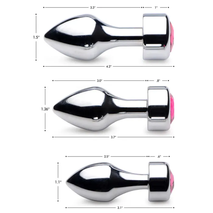 Weighted Base Aluminum Plug Gem | XR Brand Anal Weighted Base Aluminum Plug Gem | XR Brand Anal